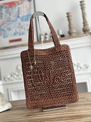 Chloe Summer Banana Tote Bag In Raffia Brown - 37x33x2cm - 1