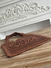 Chloe Summer Banana Tote Bag In Raffia Brown - 37x33x2cm - 6