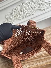Chloe Summer Banana Tote Bag In Raffia Brown - 37x33x2cm - 4