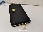 Gift Prada Large Saffino Leather Wallet Black - 4