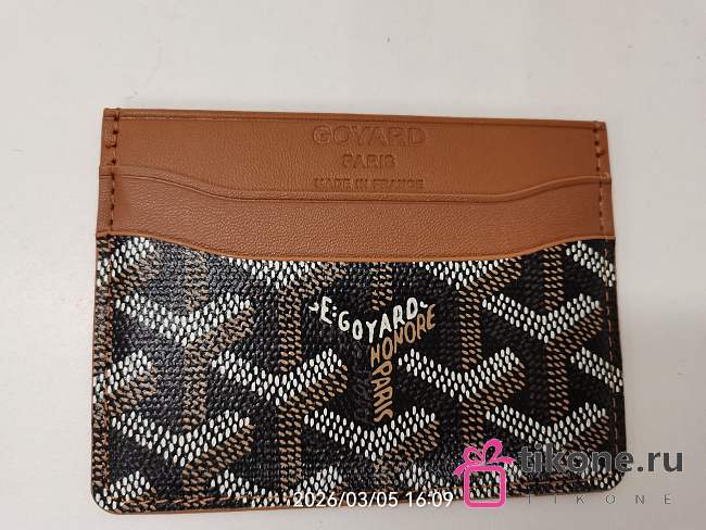 Gift Goyard Saint-Sulpice Card Wallet Initials Brown - 1