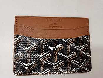 Gift Goyard Saint-Sulpice Card Wallet Initials Brown