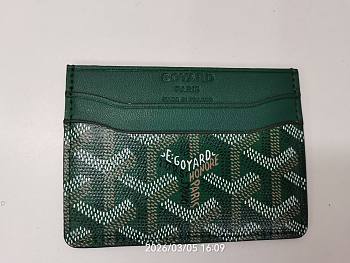 Gift Goyard Saint-Sulpice Card Wallet Initials Green
