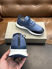 Brunello Cucinelli Techno Cotton Knit Runners With Heat-Bonded Details Blue (CIK60) - 4