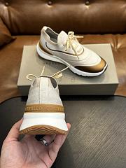 Brunello Cucinelli Techno Cotton Knit Runners With Heat-Bonded Details Ecru (CML37) - 5