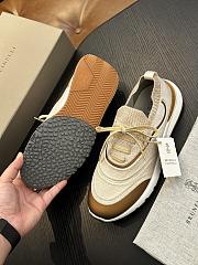 Brunello Cucinelli Techno Cotton Knit Runners With Heat-Bonded Details Ecru (CML37) - 2