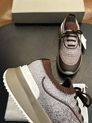 Brunello Cucinelli Techno Cotton Knit Runners With Heat-Bonded Details Brown (CIZ16) - 6