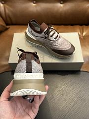 Brunello Cucinelli Techno Cotton Knit Runners With Heat-Bonded Details Brown (CIZ16) - 5