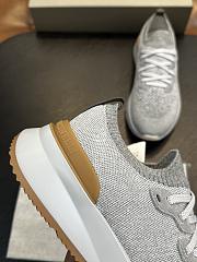 Brunello Cucinelli Cotton Chine Knit Runners Grey (CJN33) - 5