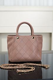 Chanel Small Shopping Bag Grained Calfskin & Gold-Tone Metal Brown - 25x19x12cm - 2