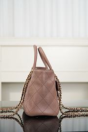 Chanel Small Shopping Bag Grained Calfskin & Gold-Tone Metal Brown - 25x19x12cm - 3