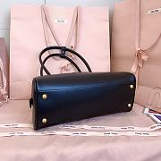 Miumiu Medium Beau Leather Bag Black 5BB193 - 30x13.5x13cm - 6