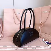 Miumiu Medium Beau Leather Bag Black 5BB193 - 30x13.5x13cm - 2