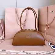 Miumiu Medium Beau Leather Bag Brown 5BB193 - 30x13.5x13cm - 1