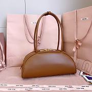 Miumiu Medium Beau Leather Bag Brown 5BB193 - 30x13.5x13cm - 6
