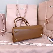 Miumiu Medium Beau Leather Bag Brown 5BB193 - 30x13.5x13cm - 5
