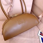 Miumiu Medium Beau Leather Bag Brown 5BB193 - 30x13.5x13cm - 2