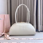 Miumiu Medium Beau Leather Bag White 5BB193 - 30x13.5x13cm - 1