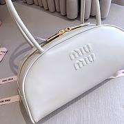 Miumiu Medium Beau Leather Bag White 5BB193 - 30x13.5x13cm - 6