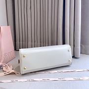 Miumiu Medium Beau Leather Bag White 5BB193 - 30x13.5x13cm - 4