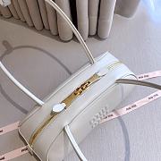 Miumiu Medium Beau Leather Bag White 5BB193 - 30x13.5x13cm - 3