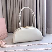 Miumiu Medium Beau Leather Bag White 5BB193 - 30x13.5x13cm - 2