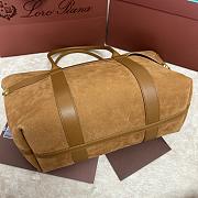 Loro Piana Ghiera Shopper Large Calfskin Brown B4XM - 40x26x18cm - 3