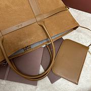 Loro Piana Ghiera Shopper Large Calfskin Brown B4XM - 40x26x18cm - 4