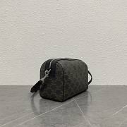 Celine Mini Boston In Triomphe Canvas And Calfskin Black - 22x16x10cm - 5