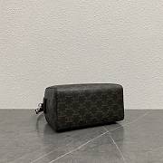 Celine Mini Boston In Triomphe Canvas And Calfskin Black - 22x16x10cm - 3