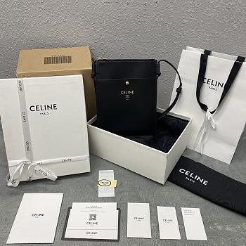 Celine Sharp Pouch In Smooth Lambskin Black - 19.5x24x1cm