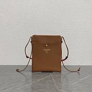 Celine Sharp Pouch In Smooth Lambskin Brown - 19.5x24x1cm - 6