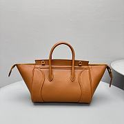 Celine Luggage In Supple Shiny Lambskin Brown - 36x22x16cm - 4