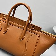 Celine Luggage In Supple Shiny Lambskin Brown - 36x22x16cm - 5