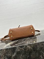 Celine Little Luggage In Supple Shiny Lambskin Brown - 24x15.5x11cm - 2