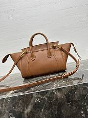 Celine Little Luggage In Supple Shiny Lambskin Brown - 24x15.5x11cm - 4