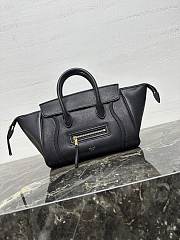 Celine Little Luggage In Supple Shiny Lambskin Black - 24x15.5x11cm - 1