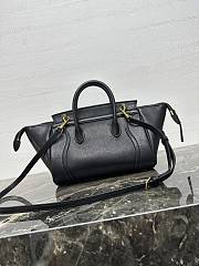 Celine Little Luggage In Supple Shiny Lambskin Black - 24x15.5x11cm - 3