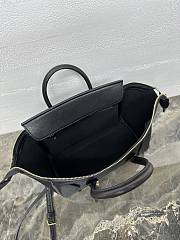 Celine Little Luggage In Supple Shiny Lambskin Black - 24x15.5x11cm - 5