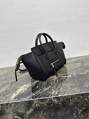 Celine Little Luggage In Supple Shiny Lambskin Black - 24x15.5x11cm - 2