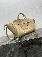 Celine Luggage In Suede Calfskin Beige - 36x22x16cm - 4