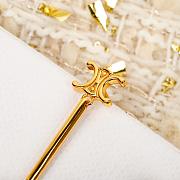 Celine Les Perles Celine Straight Earrings In Resin Pearls And Brass With Gold Finish - 5