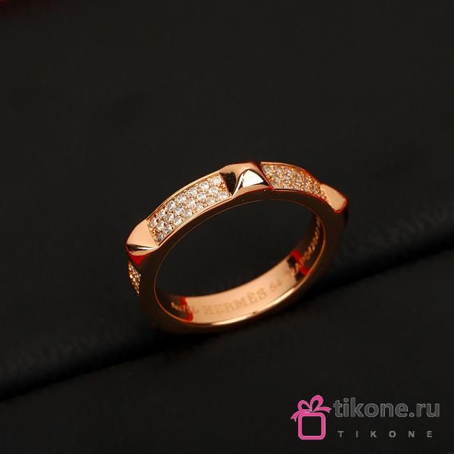 Hermes Clou D'h Ring Rose Gold - 1