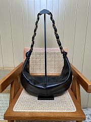 YSL Amalia Hobo In Lambskin Black - 23-62x28x4cm - 1