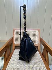 YSL Amalia Hobo In Lambskin Black - 23-62x28x4cm - 2
