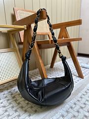 YSL Amalia Hobo In Lambskin Black - 23-62x28x4cm - 3