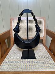 YSL Amalia Mini Hobo In Lamskin Black 28x12.5x8cm - 3