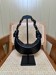 YSL Amalia Mini Hobo In Lamskin Black 28x12.5x8cm - 5