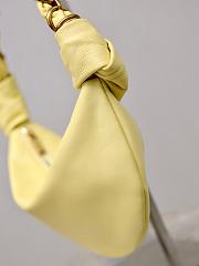 YSL Amalia Mini Hobo in Lamskin Soft Lemon - 28x12.5x8cm - 2