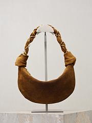 YSL Amalia Mini Hobo in Suede Caramel Cognac - 28x12.5x8cm - 2